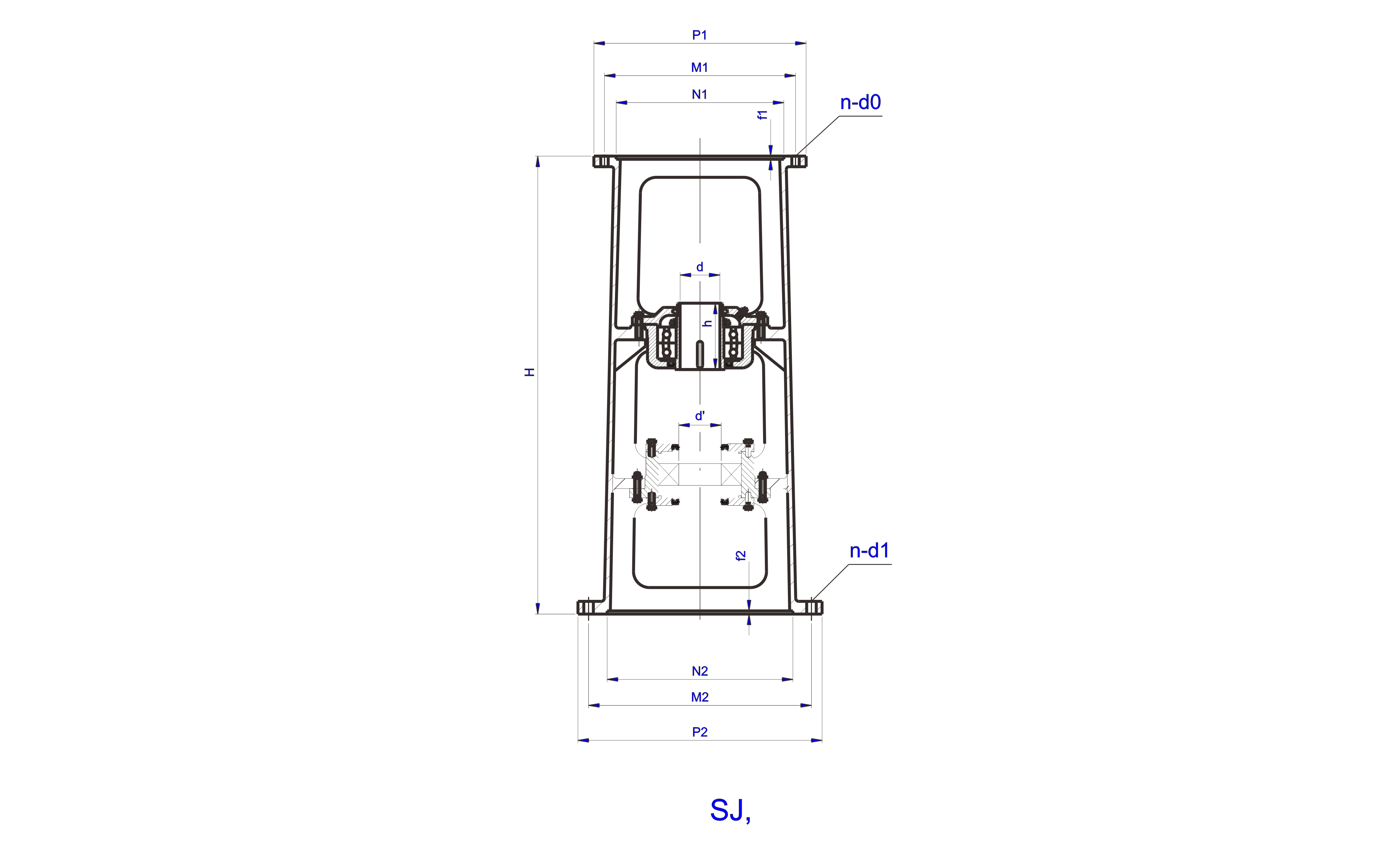   SJ.LSJ型雙支點攪拌機機架設計圖
