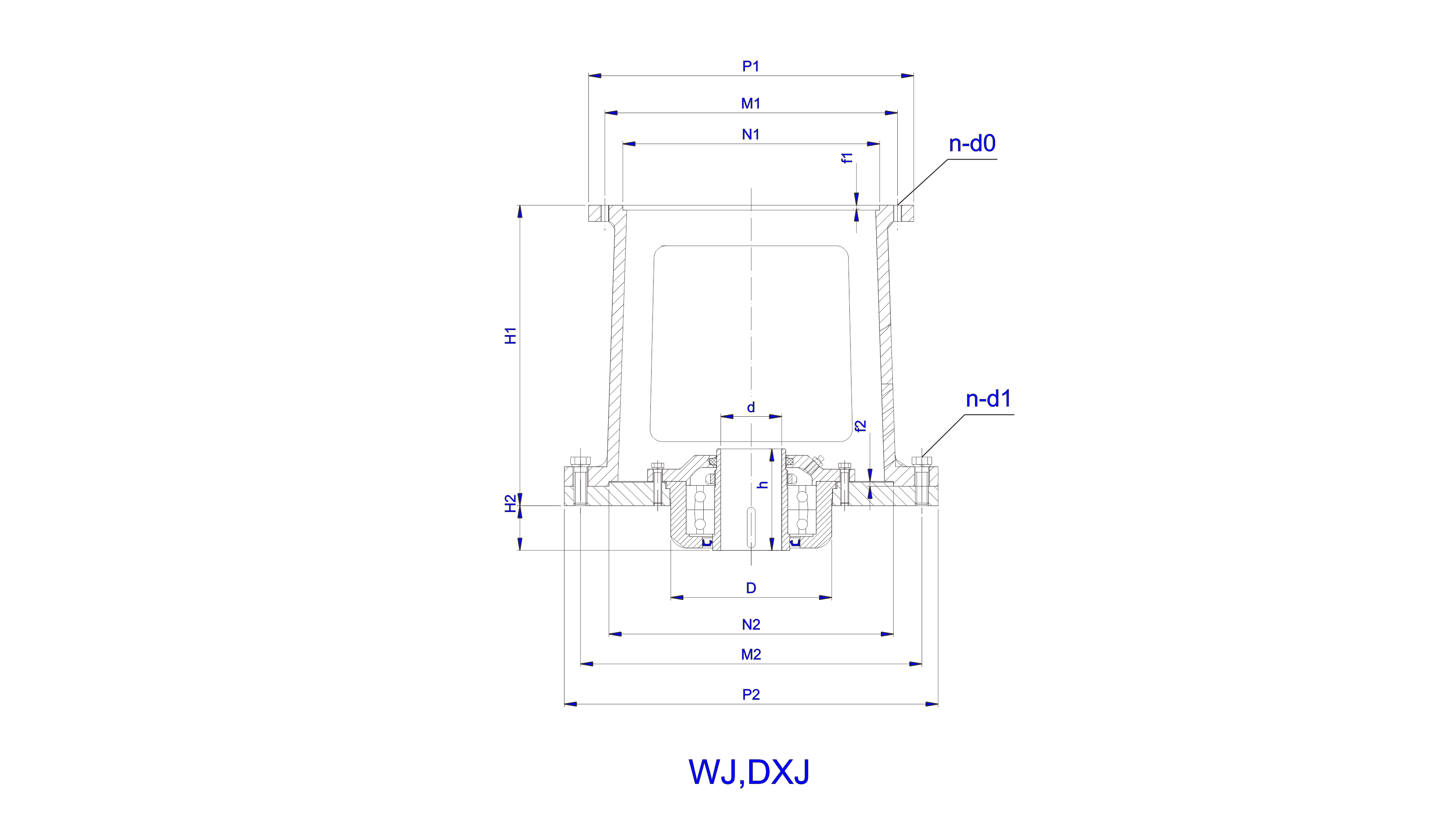   DXJ,WJ高抗振攪拌機機架設計圖