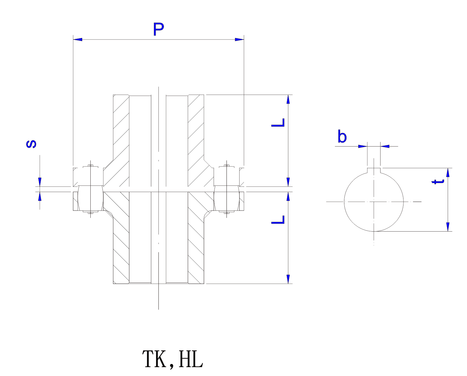   TK、HL型彈性雙支點聯軸器設計圖